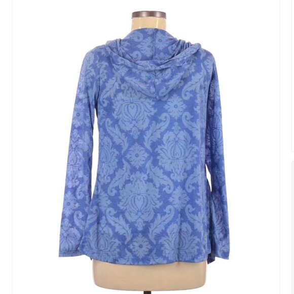 SOMA Blue Open Hooded Cardigan Size S - Picture 2 of 3